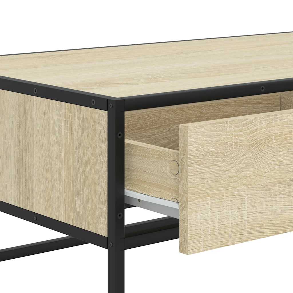 Couchtisch Sonoma-Eiche 100x50x35 cm Holzwerkstoff und Metall