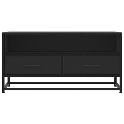 TV-Schrank Schwarz 80x34,5x40 cm Holzwerkstoff und Metall