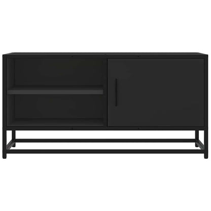 TV-Schrank Schwarz 80x34,5x40 cm Holzwerkstoff und Metall