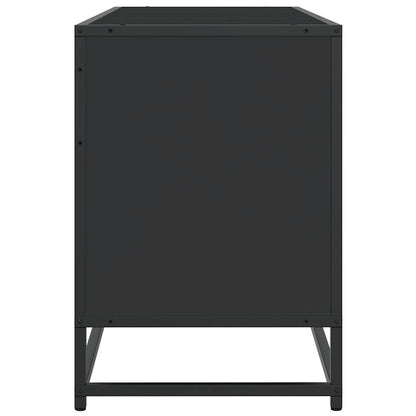 TV-Schrank Schwarz 100x35x50 cm Holzwerkstoff und Metall