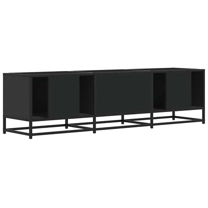 TV-Schrank Schwarz 150x35x41 cm Holzwerkstoff und Metall
