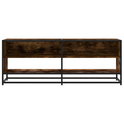 TV-Schrank Räuchereiche 120,5x40x46 cm Holzwerkstoff und Metall