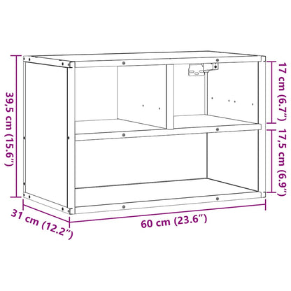 TV-Schrank Grau Sonoma 60x31x39,5 cm Holzwerkstoff und Metall