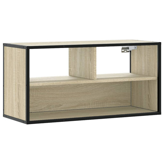 TV-Schrank Sonoma-Eiche 80x31x39,5 cm Holzwerkstoff und Metall