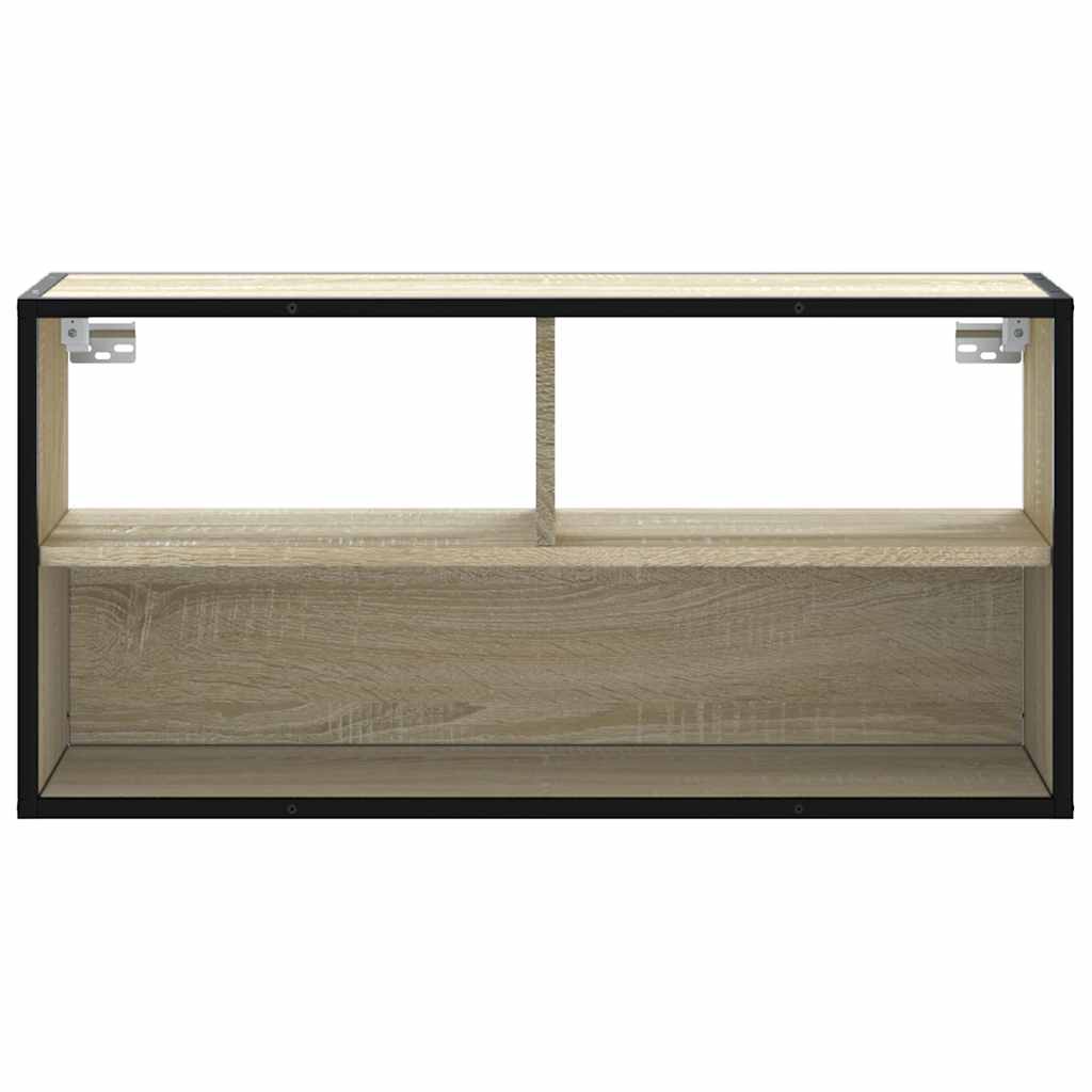 TV-Schrank Sonoma-Eiche 80x31x39,5 cm Holzwerkstoff und Metall