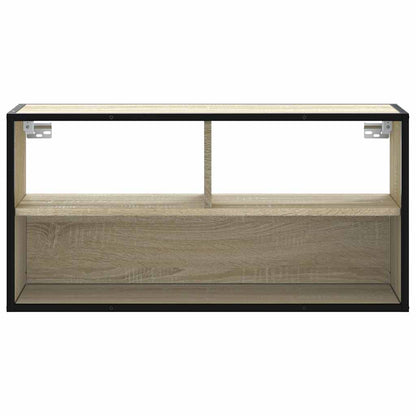 TV-Schrank Sonoma-Eiche 80x31x39,5 cm Holzwerkstoff und Metall