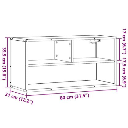 TV-Schrank Sonoma-Eiche 80x31x39,5 cm Holzwerkstoff und Metall