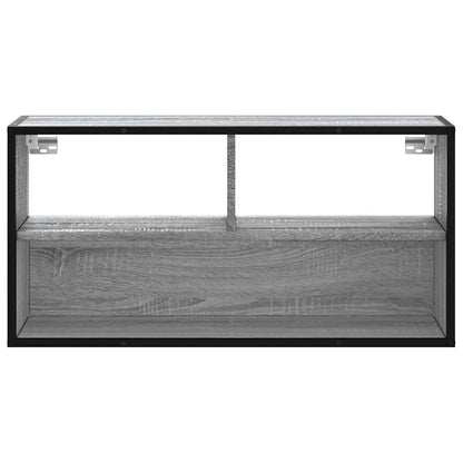 TV-Schrank Grau Sonoma 80x31x39,5 cm Holzwerkstoff und Metall