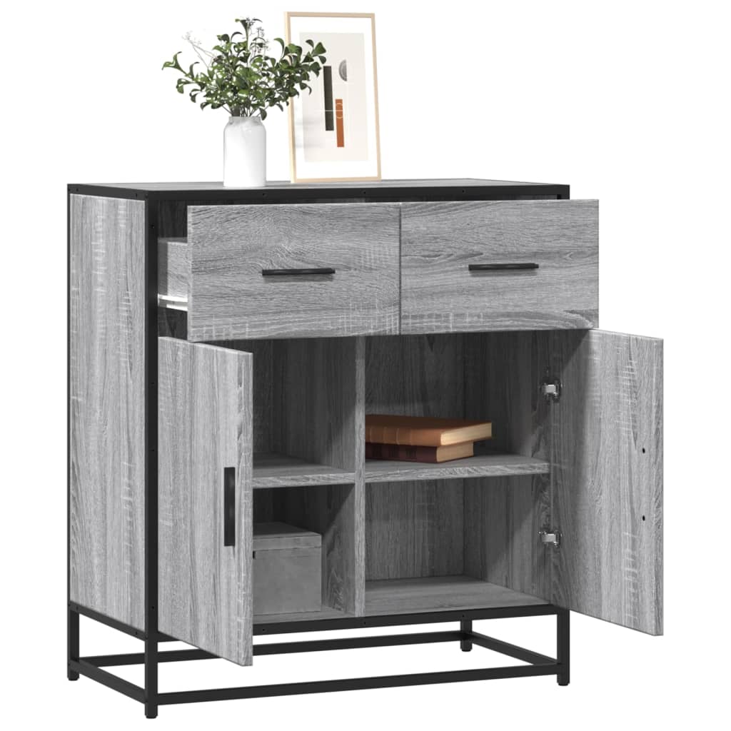 Sideboard Grau Sonoma 68x35x76 cm Holzwerkstoff