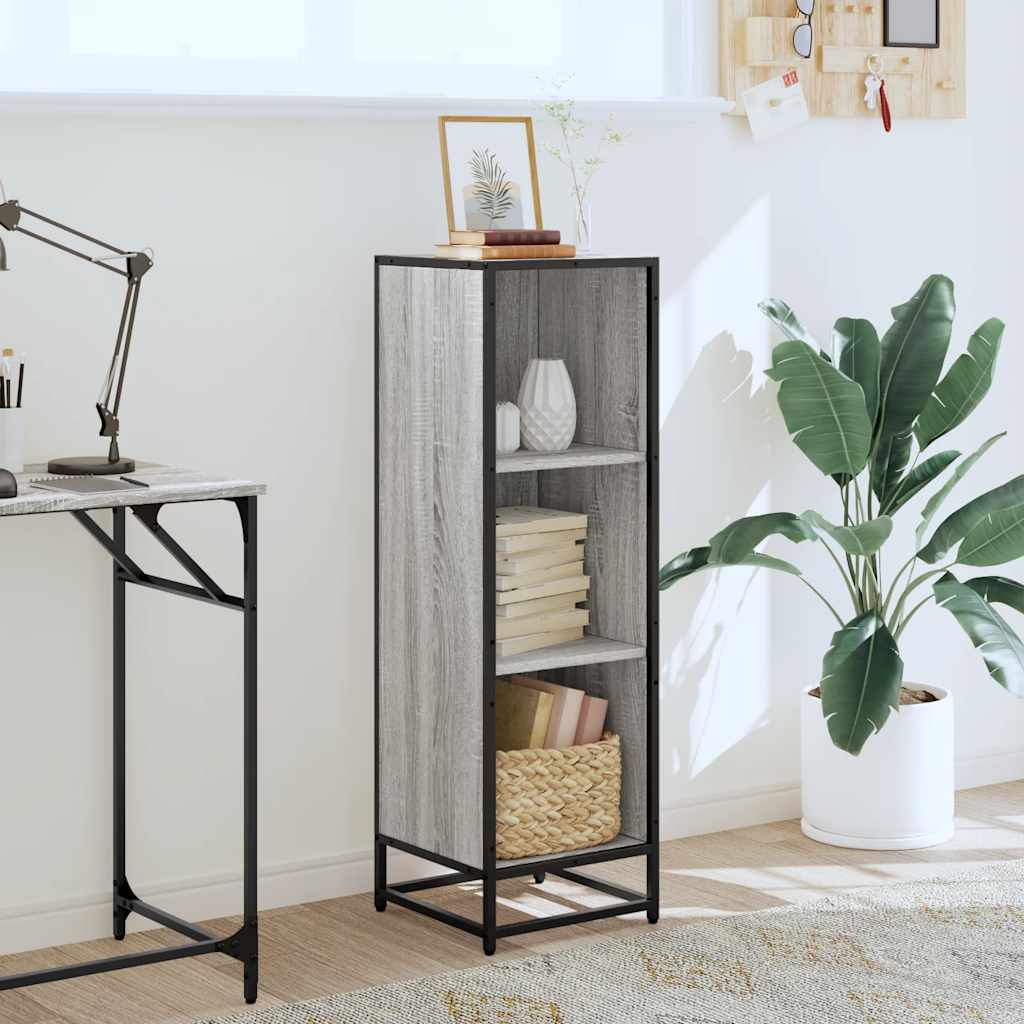 Bücherregal Grau Sonoma 33,5x33x107,5 cm Holzwerkstoff