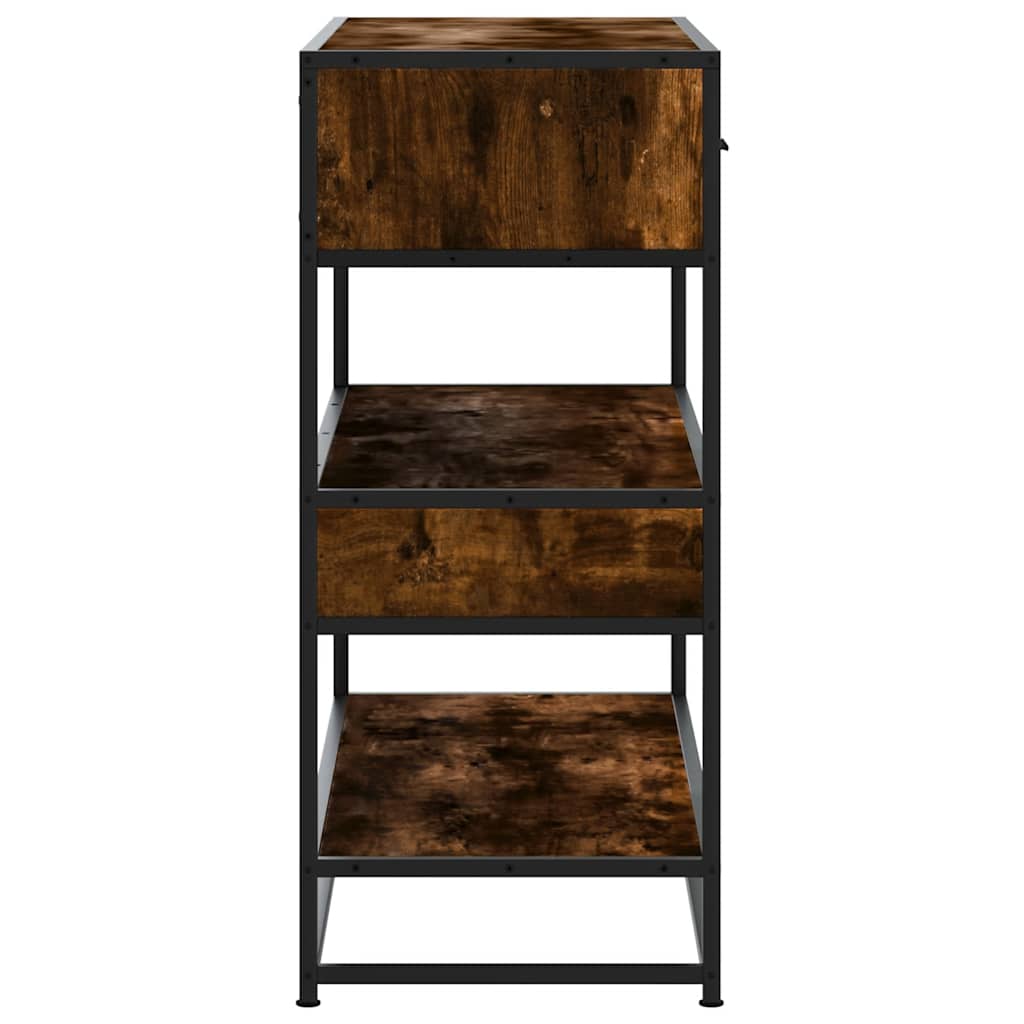 Konsolentisch Räuchereiche 90x35x80 cm Holzwerkstoff