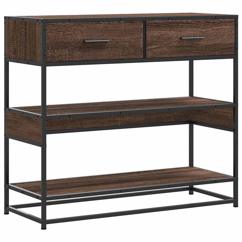 Konsolentisch Braun Eichen-Optik 90x35x80 cm Holzwerkstoff