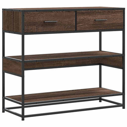 Konsolentisch Braun Eichen-Optik 90x35x80 cm Holzwerkstoff