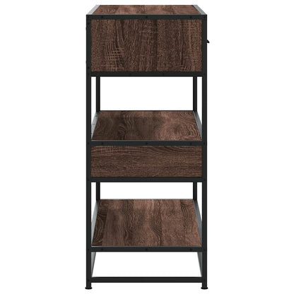 Konsolentisch Braun Eichen-Optik 90x35x80 cm Holzwerkstoff