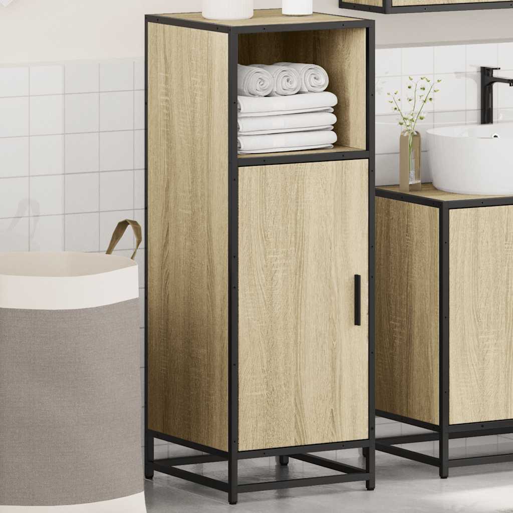 Badezimmerschrank Sonoma-Eiche 35x37,5x100 cm Holzwerkstoff