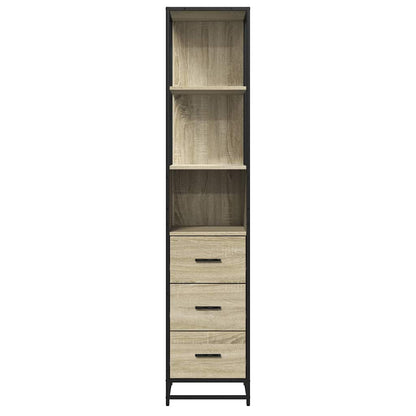 Badschrank Sonoma-Eiche 35x37,5x166 cm Holzwerkstoff