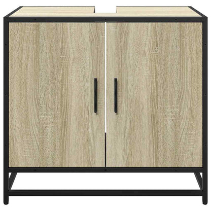 Badezimmer-Waschbeckenschrank Sonoma-Eiche 65 x 33 x 60 cm Holzwerkstoff
