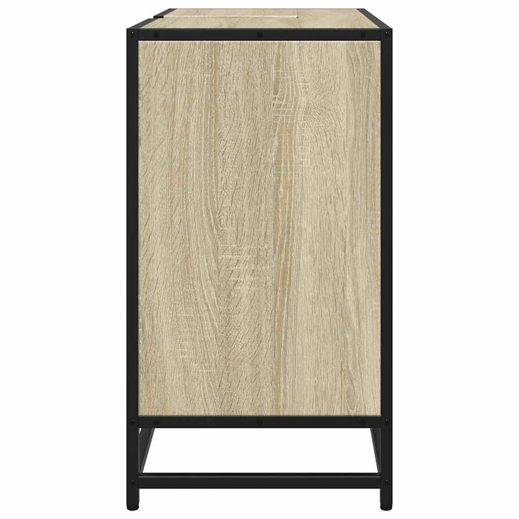 Badezimmer-Waschbeckenschrank Sonoma-Eiche 65 x 33 x 60 cm Holzwerkstoff