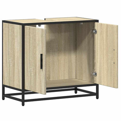 Badezimmer-Waschbeckenschrank Sonoma-Eiche 65 x 33 x 60 cm Holzwerkstoff