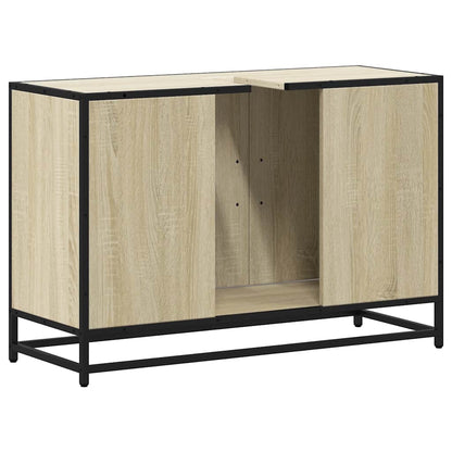 Badezimmer-Waschbeckenschrank Sonoma-Eiche 90 x 33 x 60 cm Holzwerkstoff