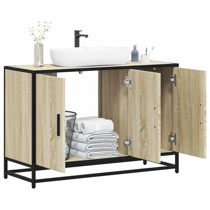 Badezimmer-Waschbeckenschrank Sonoma-Eiche 90 x 33 x 60 cm Holzwerkstoff