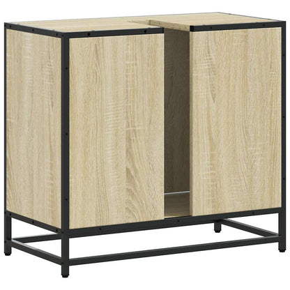 Badezimmer-Waschbeckenschrank Sonoma-Eiche 65 x 33 x 60 cm Holzwerkstoff