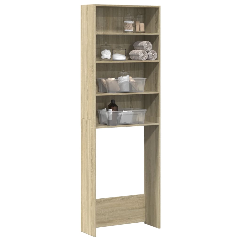 Waschmaschinenregal Sonoma-Eiche 64x24x190 cm Holzwerkstoff