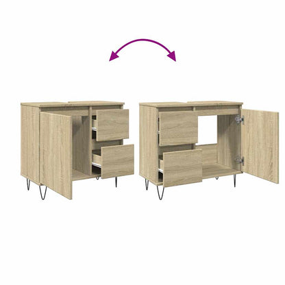Badschrank Sonoma-Eiche 65x33x60 cm Holzwerkstoff