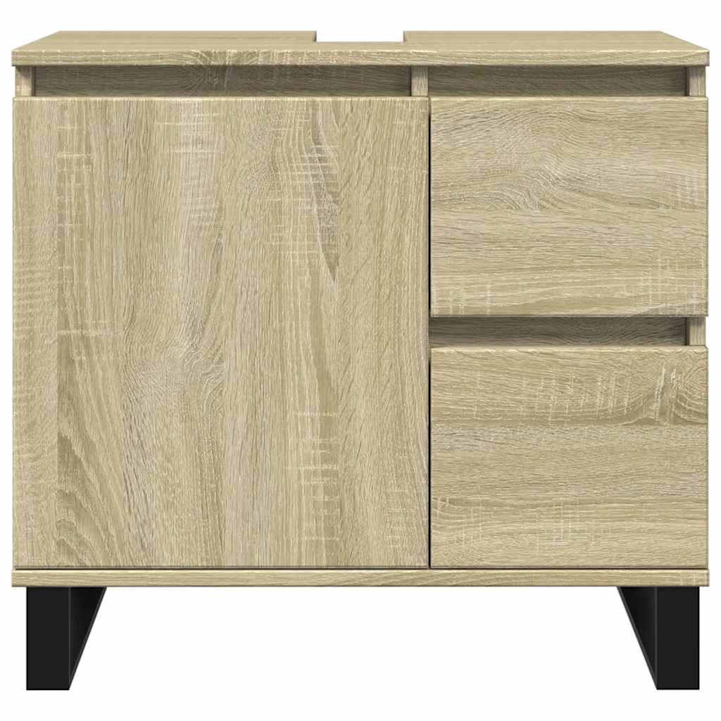 Badschrank Sonoma-Eiche 65x33x60 cm Holzwerkstoff