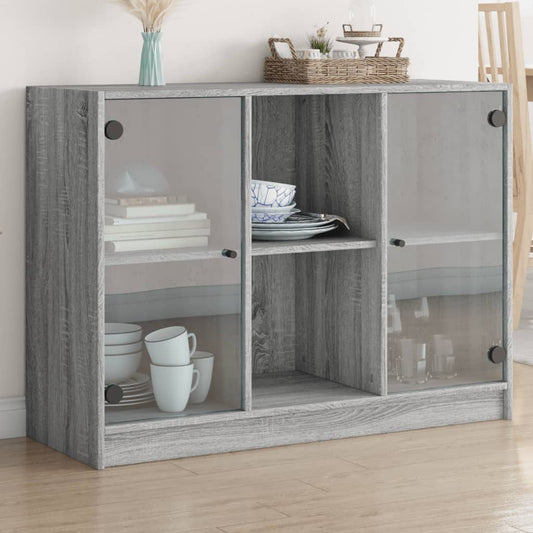 Sideboard Grau Sonoma 102x37x75,5 cm Holzwerkstoff