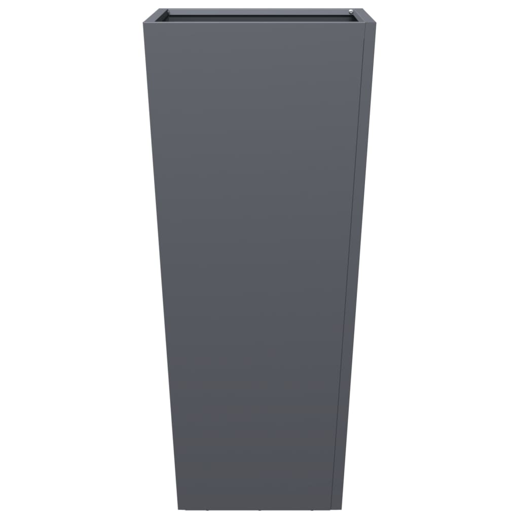 Pflanzkübel Anthrazit 35x35x75 cm Stahl