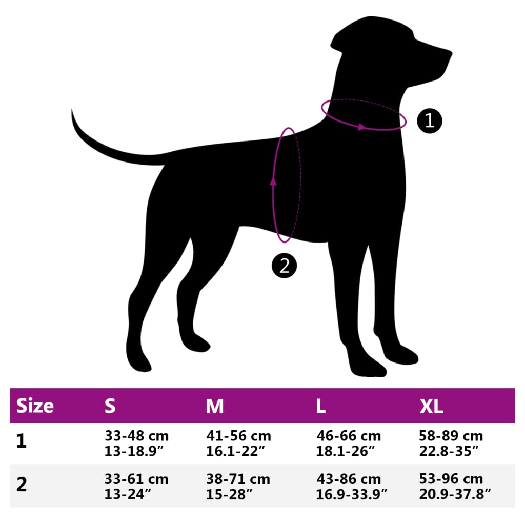 Hundegeschirr Reflektierend Verstellbar Schwarz S