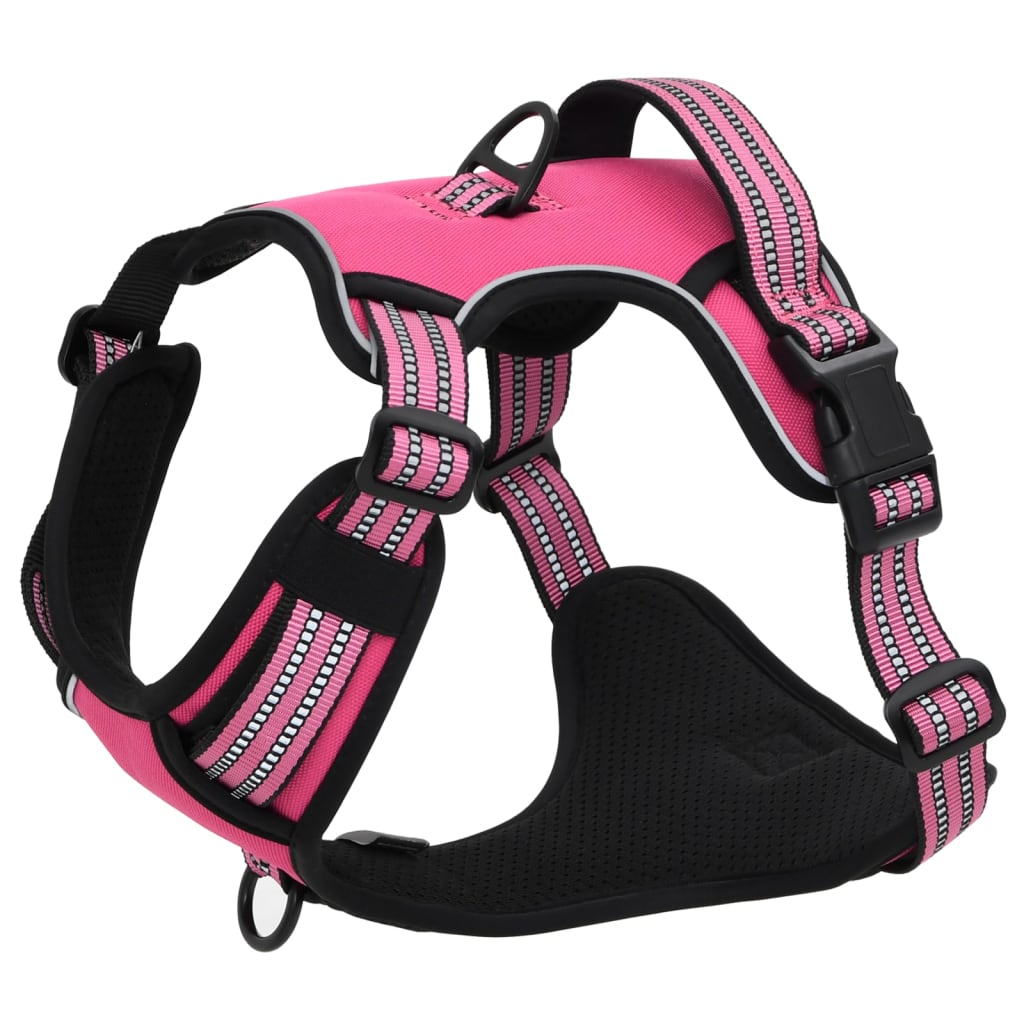 Hundegeschirr mit Leine & Halsband Verstellbar Rosa S