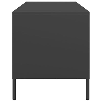 TV-Schrank Schwarz 101,5x39x43,5 cm Kaltgewalzter Stahl