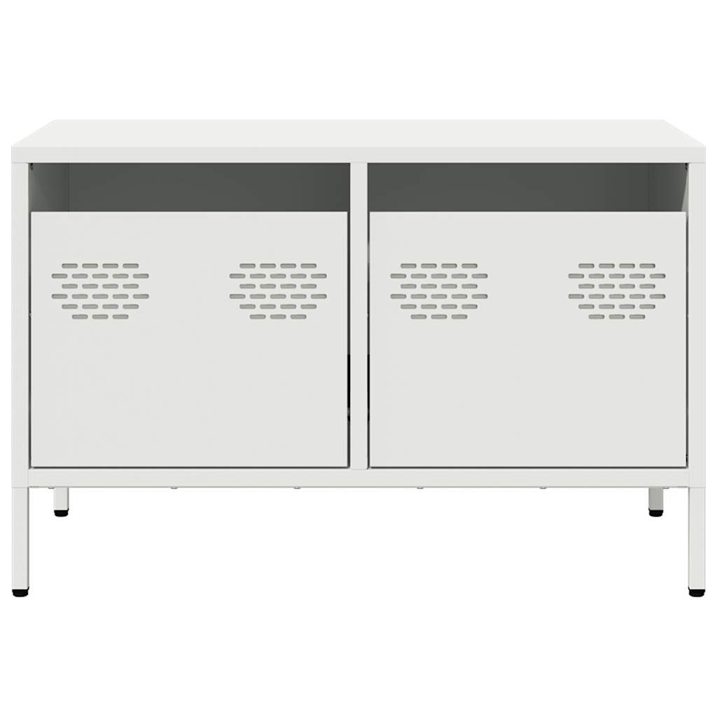 TV-Schrank Weiß 68x39x43,5 cm Kaltgewalzter Stahl
