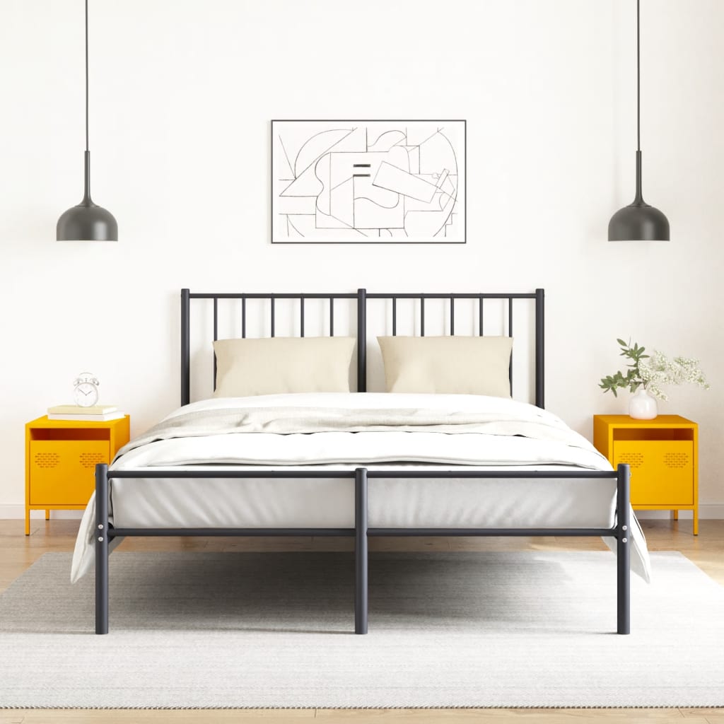 Nachttische 2 Stk. Senfgelb 35x39x43,5 cm Stahl