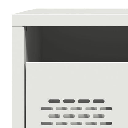 Nachttisch Weiß 35x39x43,5 cm Stahl