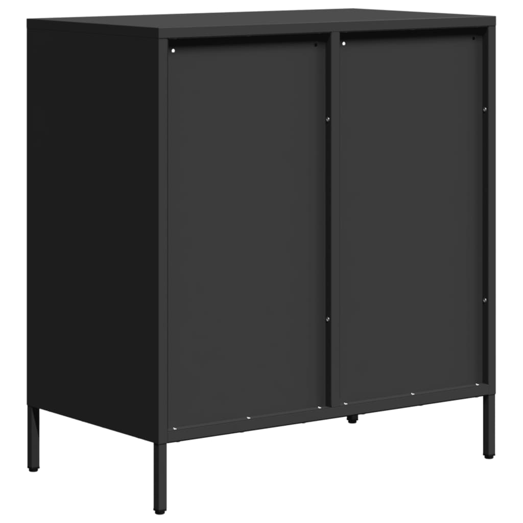 Sideboard Schwarz 68x39x73,5 cm Kaltgewalzter Stahl