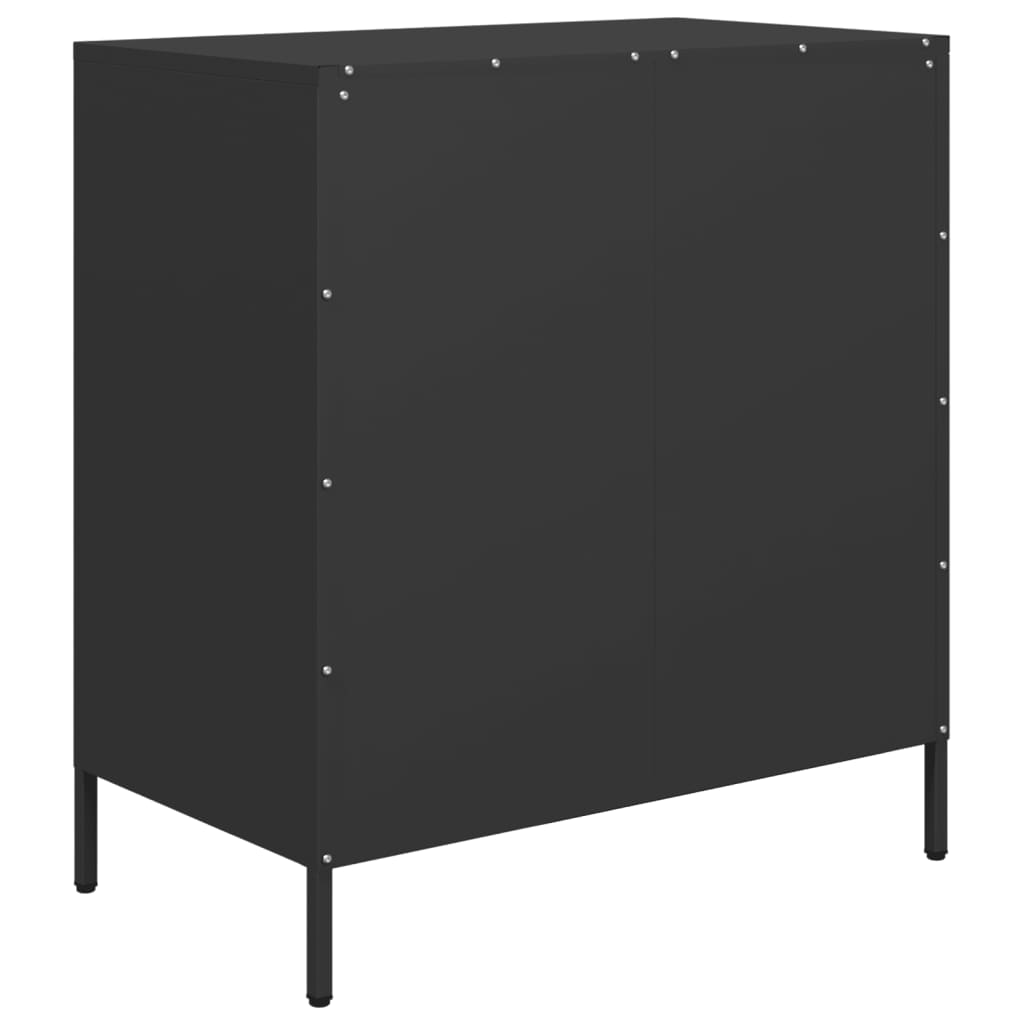 Sideboard Schwarz 68x39x73,5 cm Kaltgewalzter Stahl