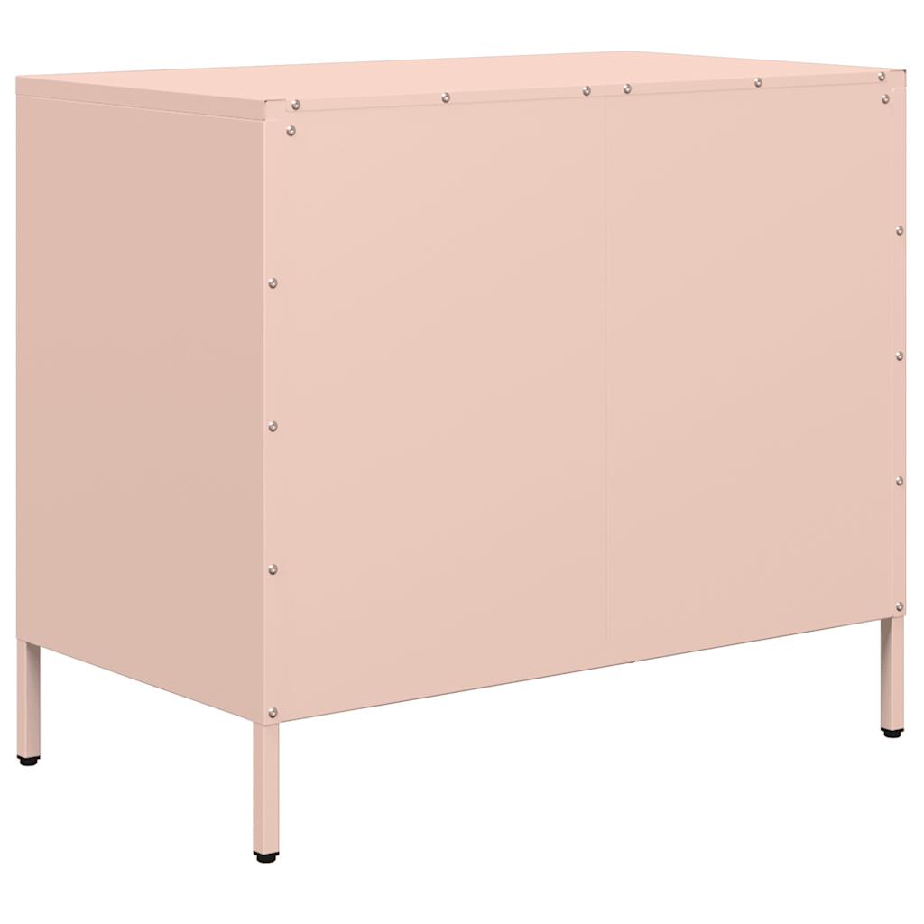 Sideboard Rosa 68x39x58,5 cm Kaltgewalzter Stahl