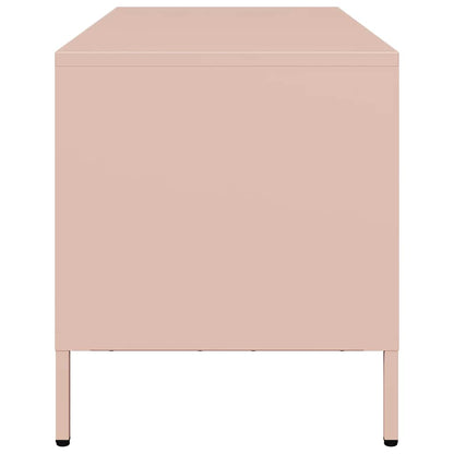 TV-Schrank Rosa 101,5x39x43,5 cm Kaltgewalzter Stahl