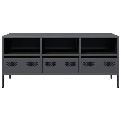 TV-Schrank Anthrazit 101,5x39x43,5 cm Kaltgewalzter Stahl