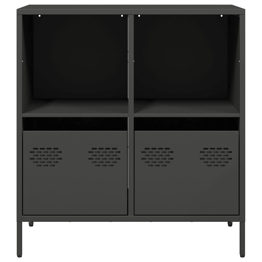 Sideboard Schwarz 68x39x73,5 cm Kaltgewalzter Stahl