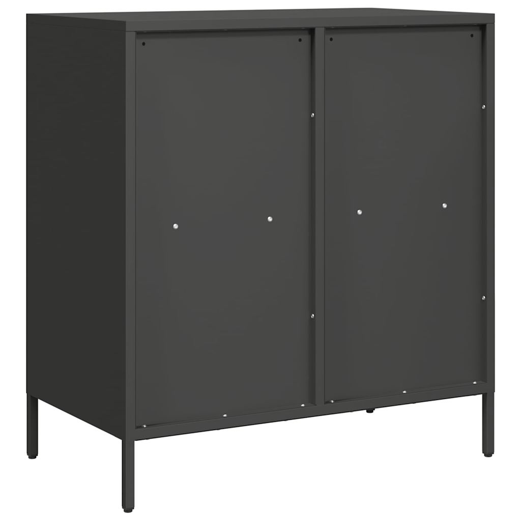 Sideboard Schwarz 68x39x73,5 cm Kaltgewalzter Stahl