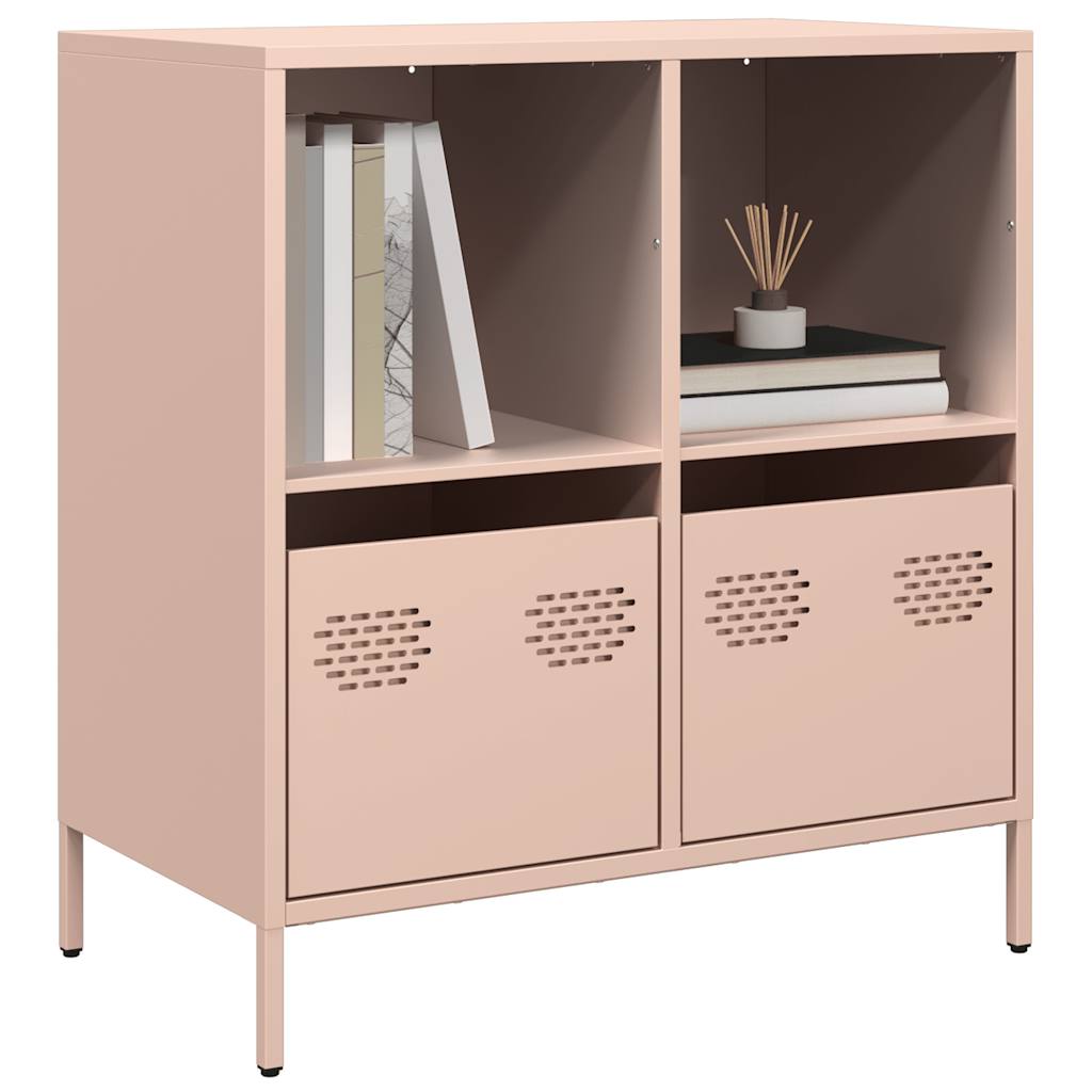 Sideboard Rosa 68x39x73,5 cm Kaltgewalzter Stahl