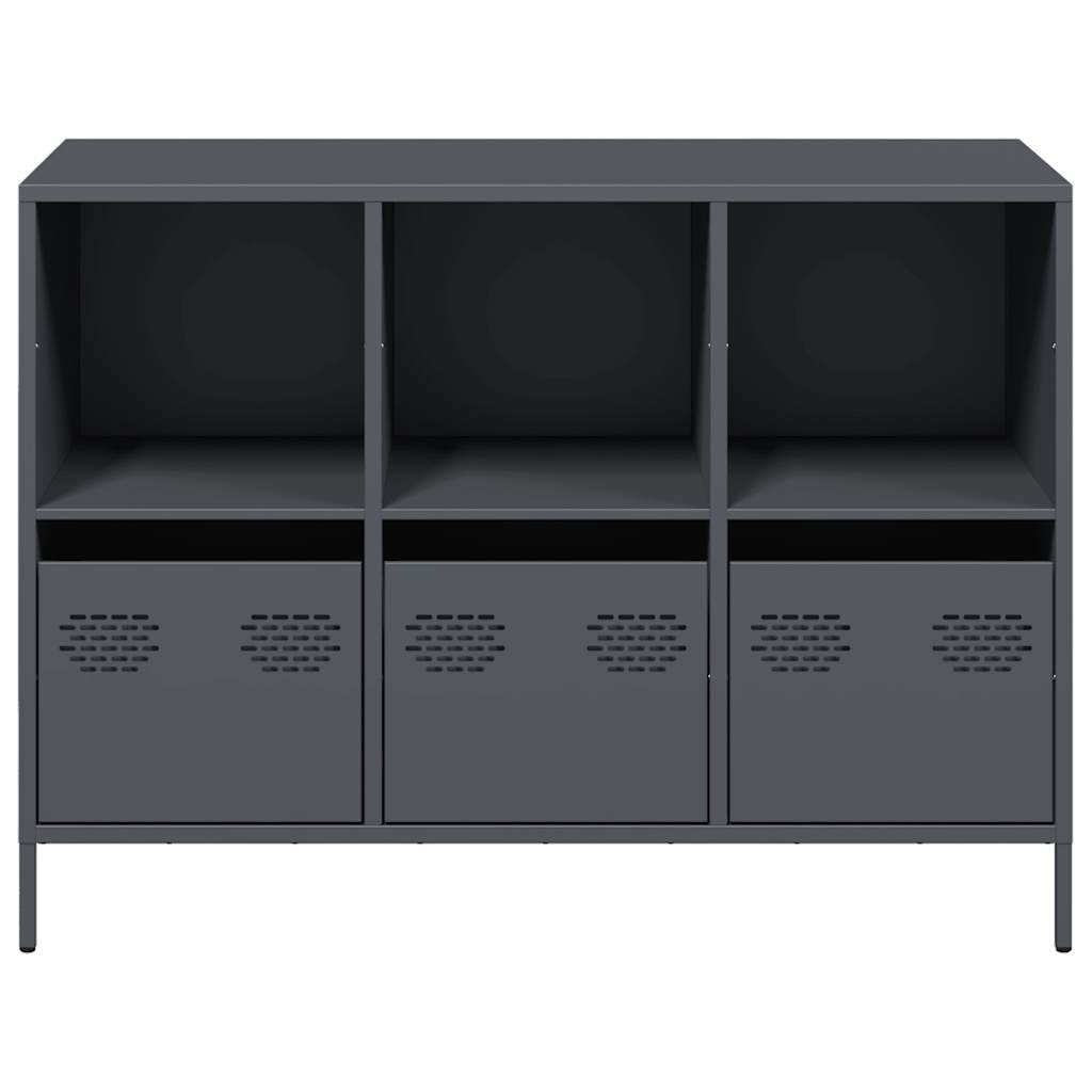 Sideboard Anthrazit 101,5x39x73,5 cm Kaltgewalzter Stahl