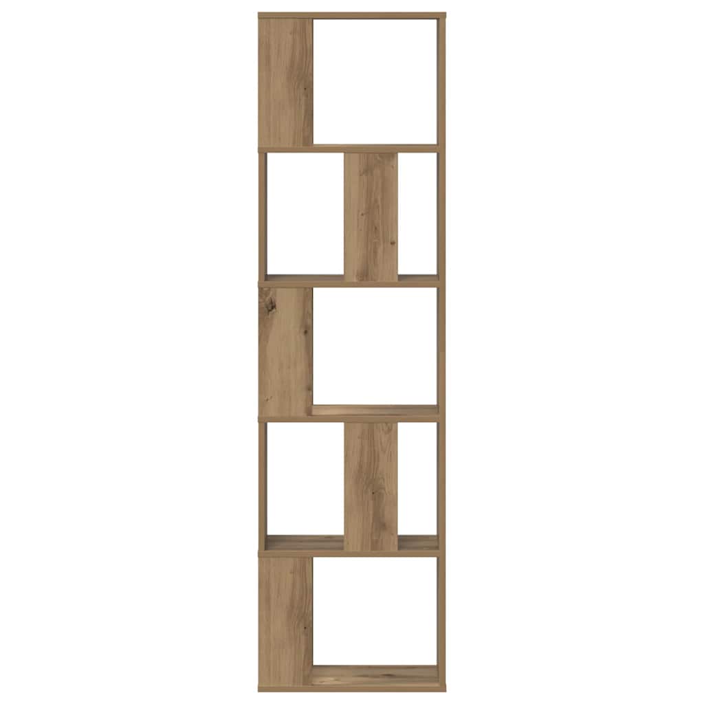 Bücherregal 5 Böden Artisan-Eiche 45x23,5x162,5 Holzwerkstoff