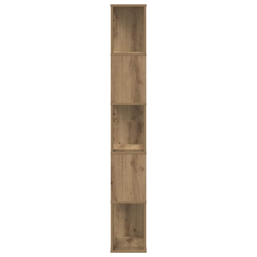 Bücherregal 5 Böden Artisan-Eiche 45x23,5x162,5 Holzwerkstoff