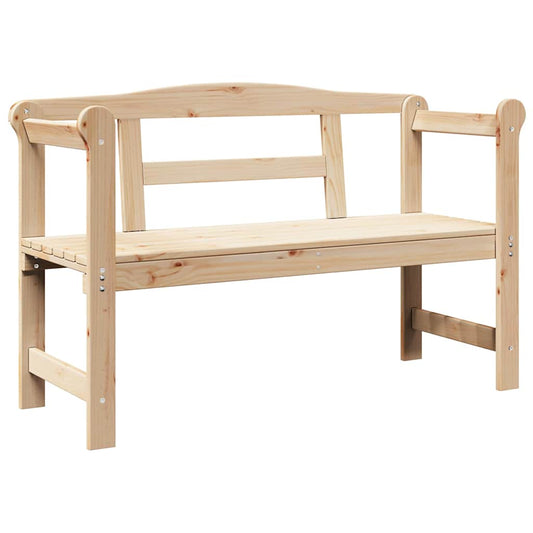 Gartenbank Braun 119 x 76 x 44cm Solides Kiefernholz