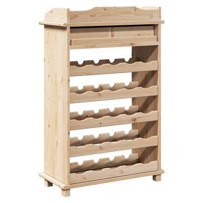 Weinregal Braun 90 x 60 x 30 cm Solides Kiefernholz